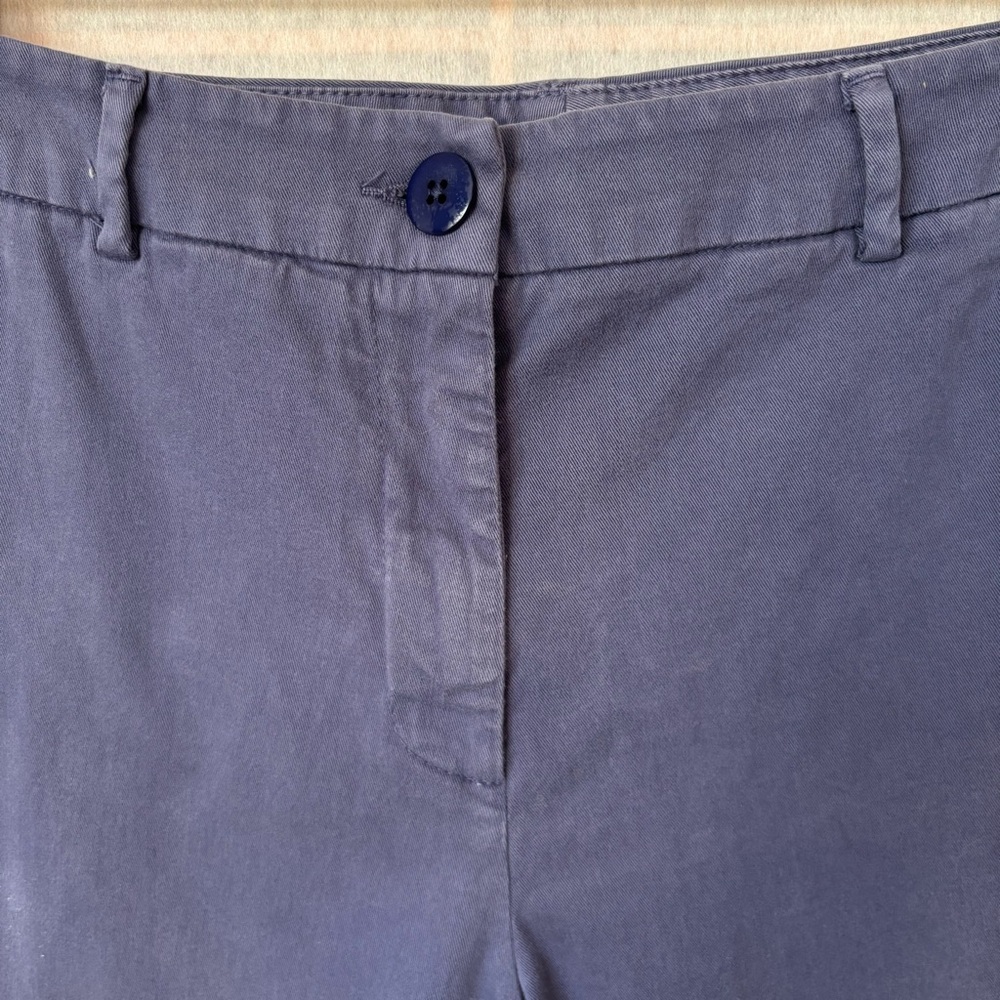 L.L. Bean Straight Fit Capri Pants Women’s 12 Petite Cotton Dusty Blue Denim - Picture 4 of 11